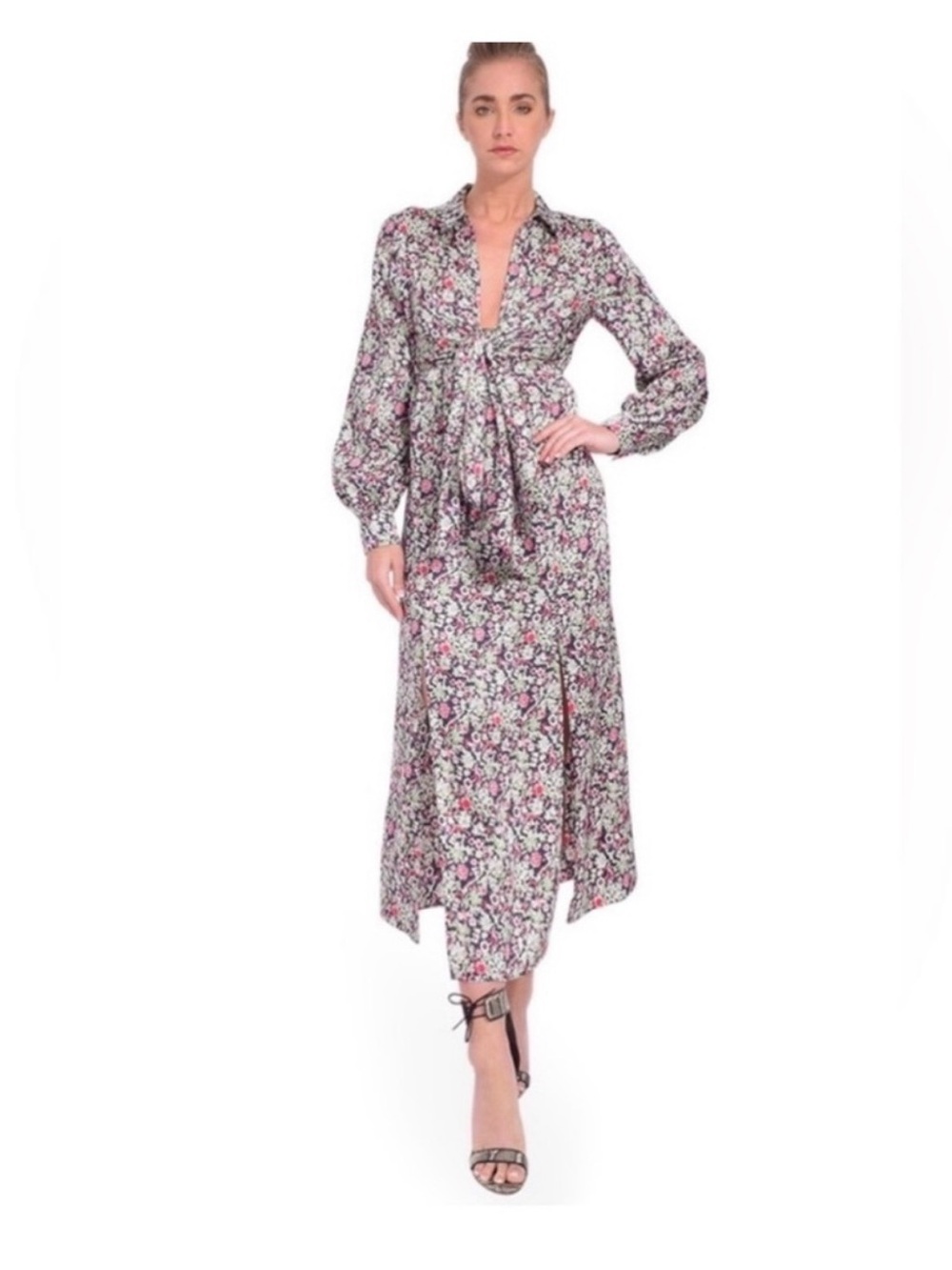 cinq a sept Floral Midi Dress - Picture 4 of 13
